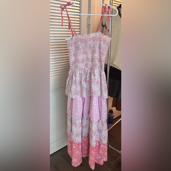 LoveShackFancy Caressa Sleeveless Floral Ruffle Dress - Picture 14 of 15